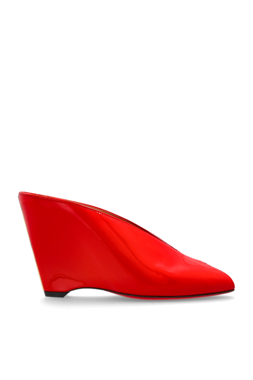 Alicena Sandalo Zeppa Verniciata - Rosso