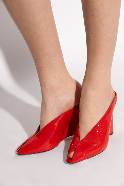 Alicena Sandalo Zeppa Verniciata - Rosso