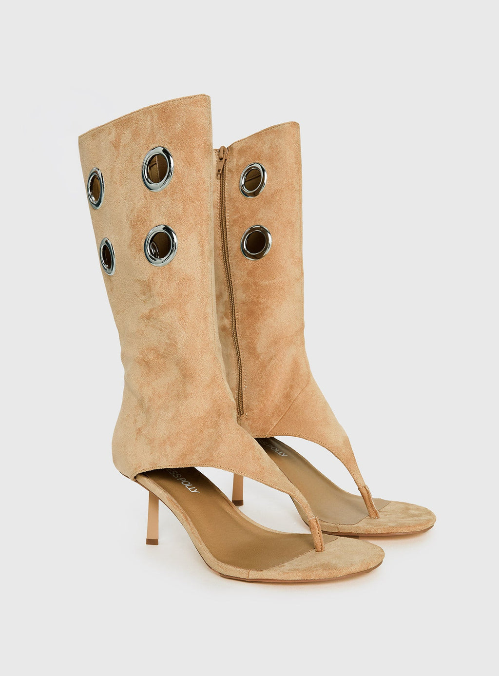 Talvessina Sandalo Infradito con Zip - Cammello