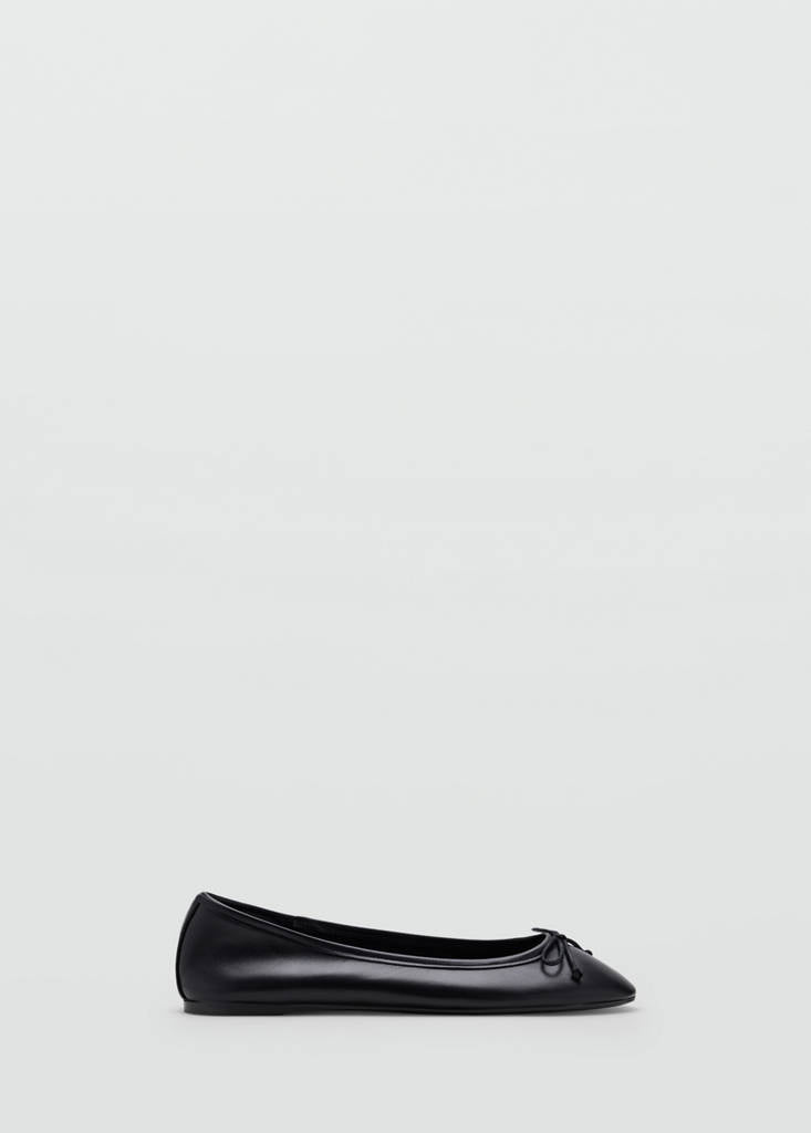 Lazina Ballerina in Pelle - Nero