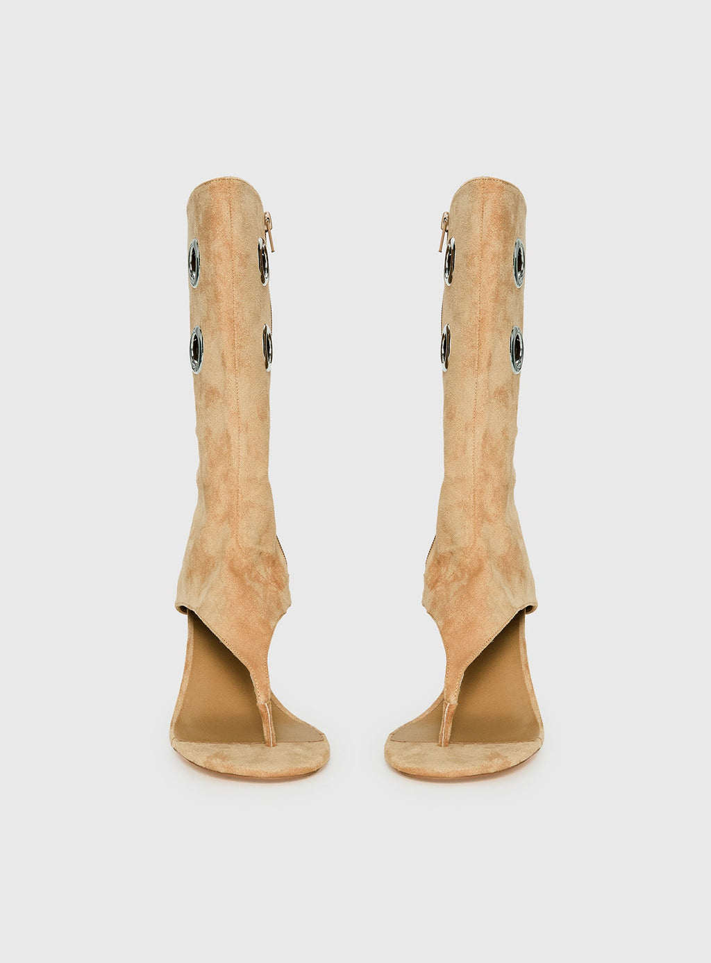 Talvessina Sandalo Infradito con Zip - Cammello