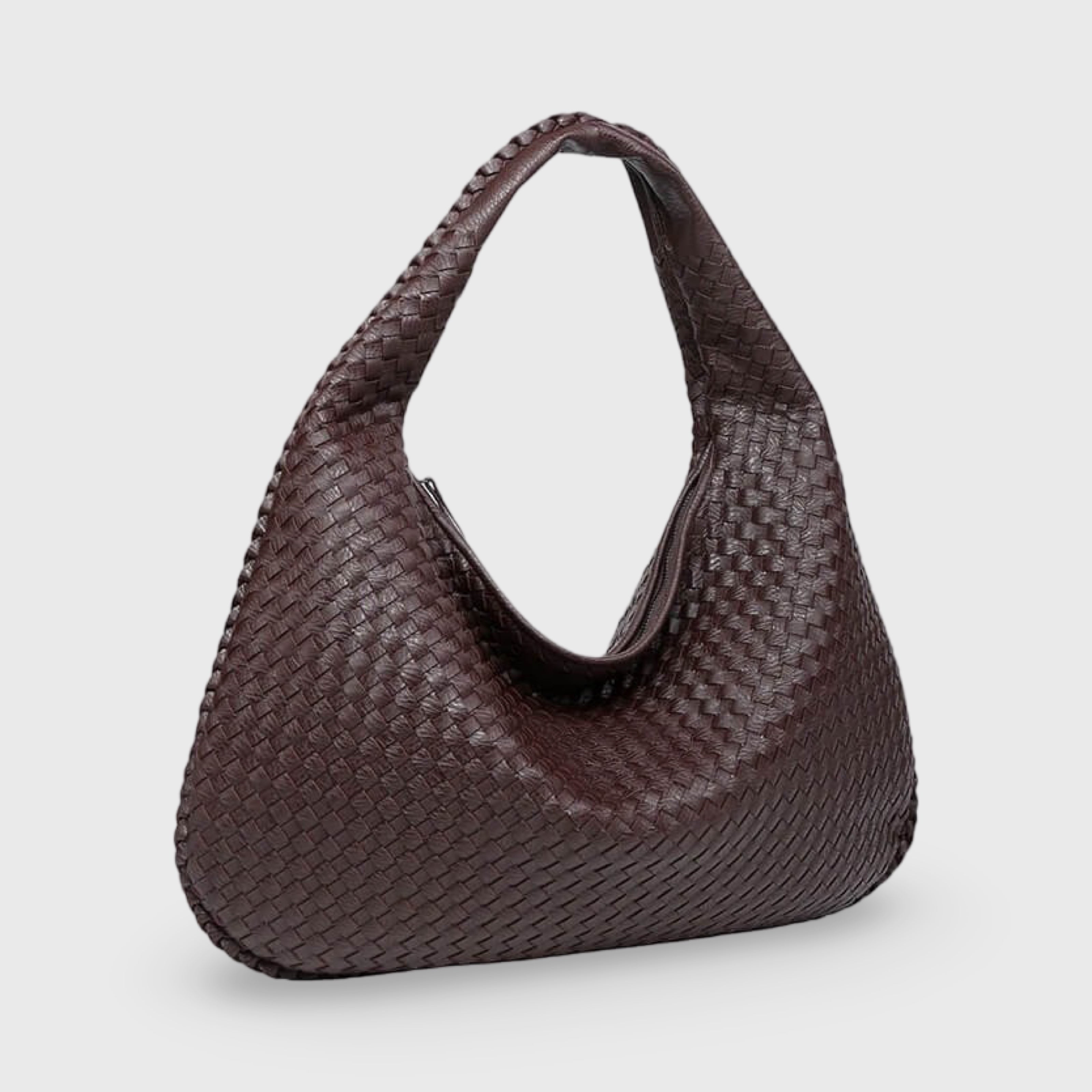 Coralena Borsa a Spalla Oversize - Cioccolato