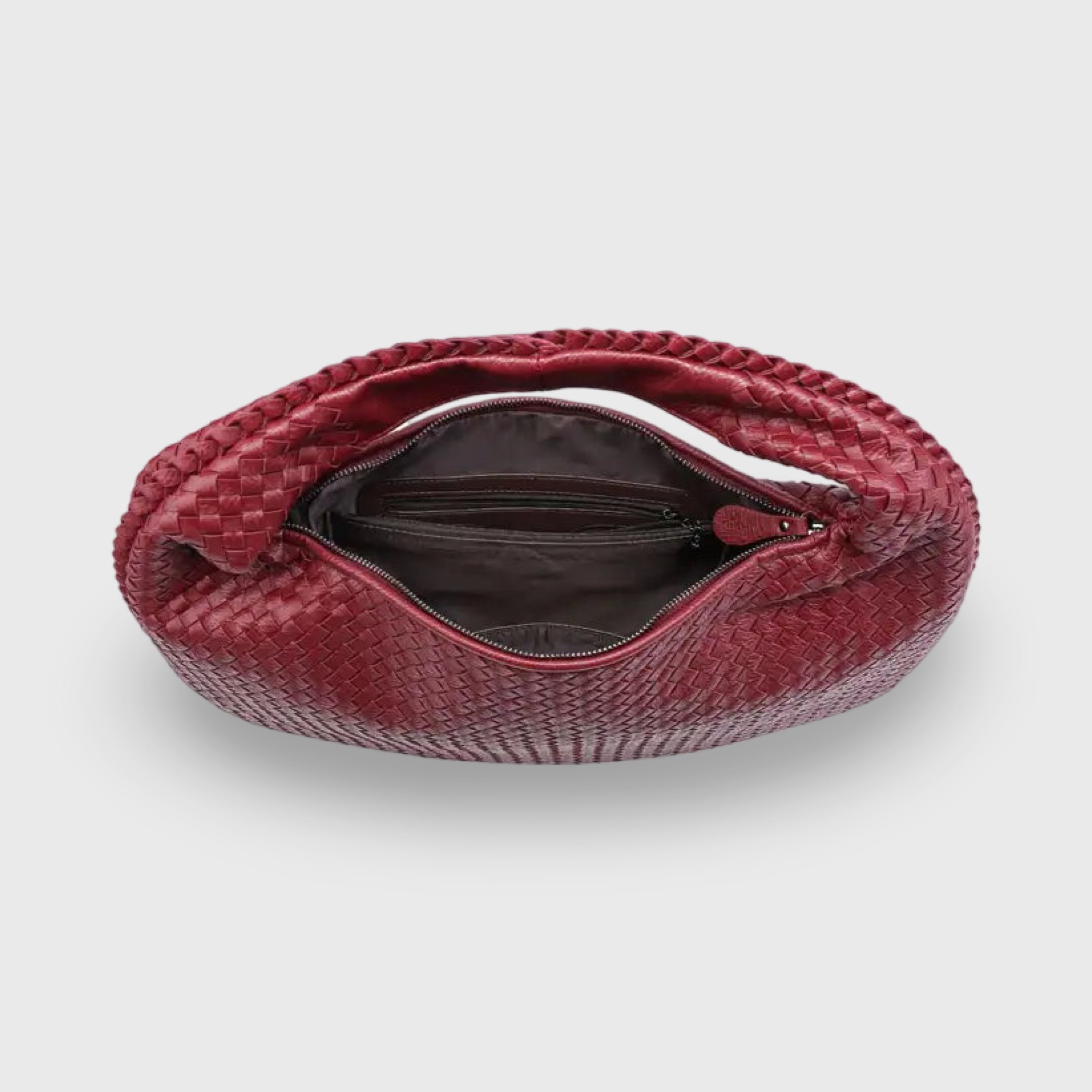 Coralena Borsa a Spalla Oversize - Rosso