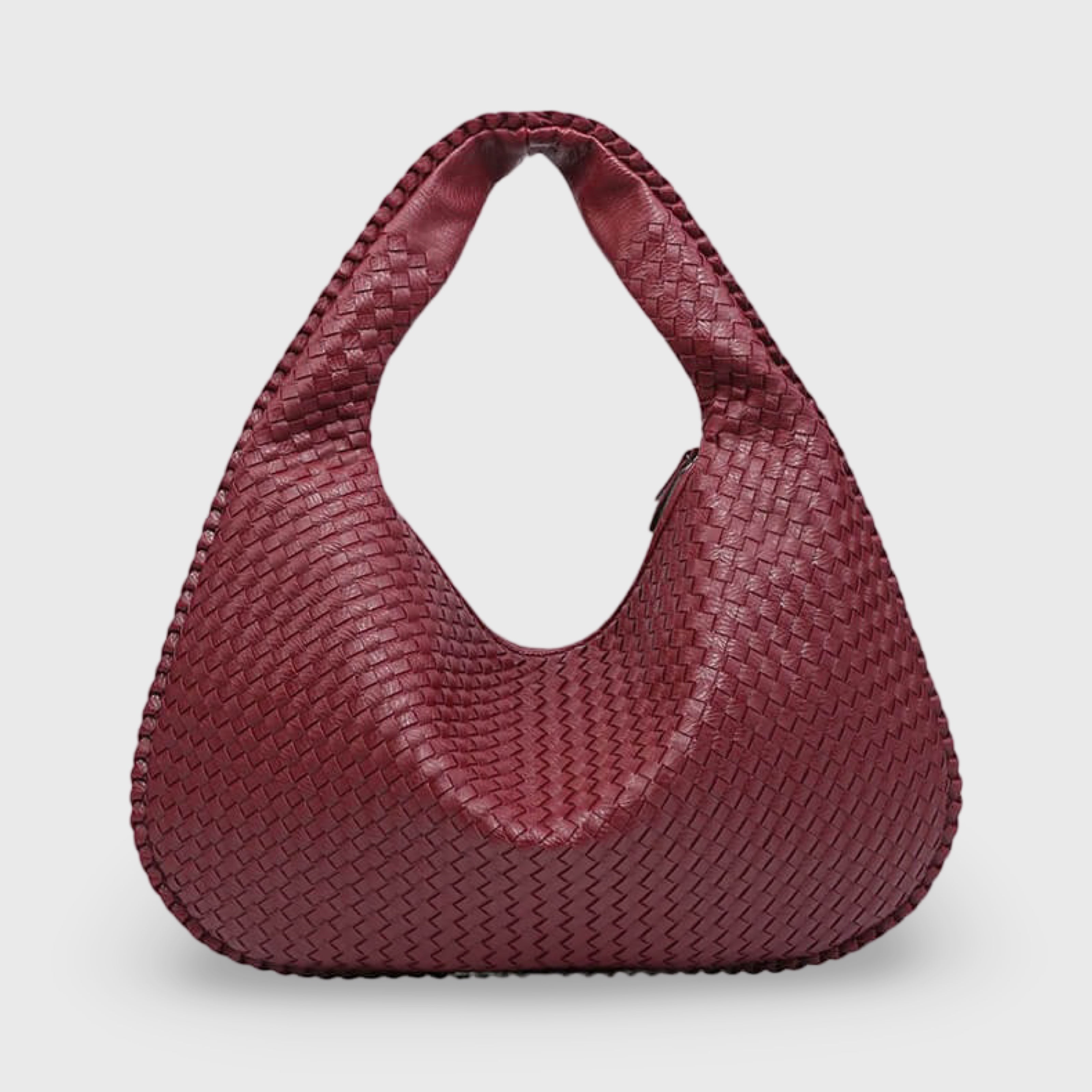 Coralena Borsa a Spalla Oversize - Rosso