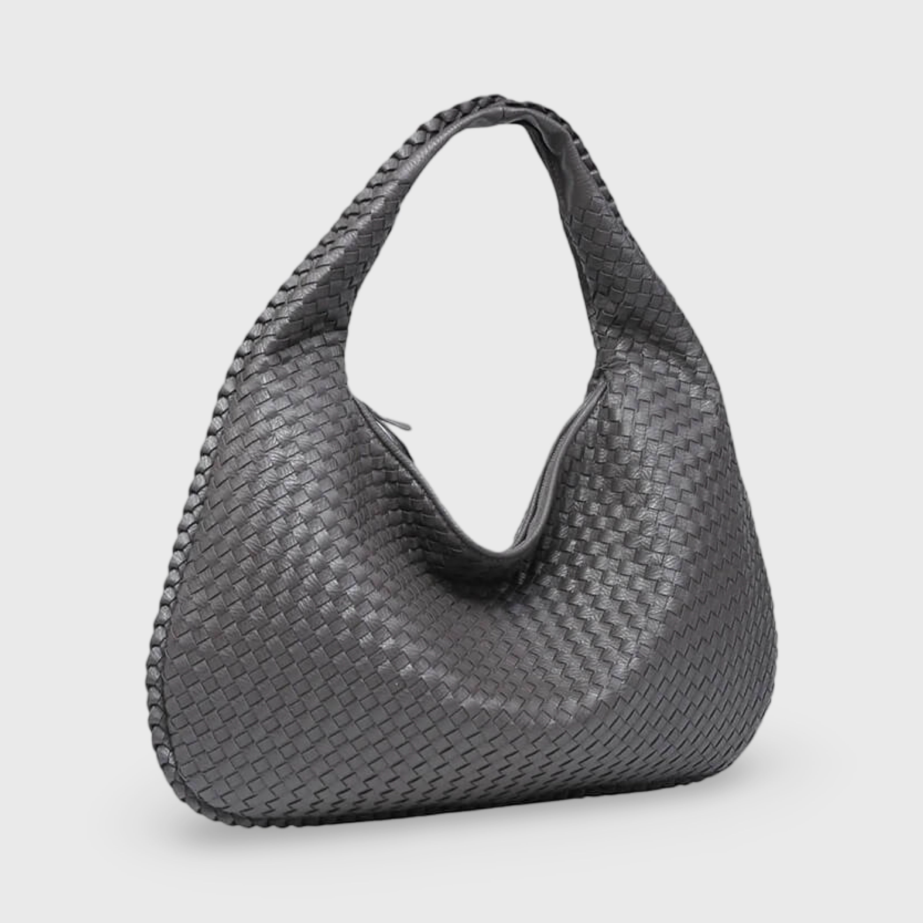 Coralena Borsa a Spalla Oversize - Grigio