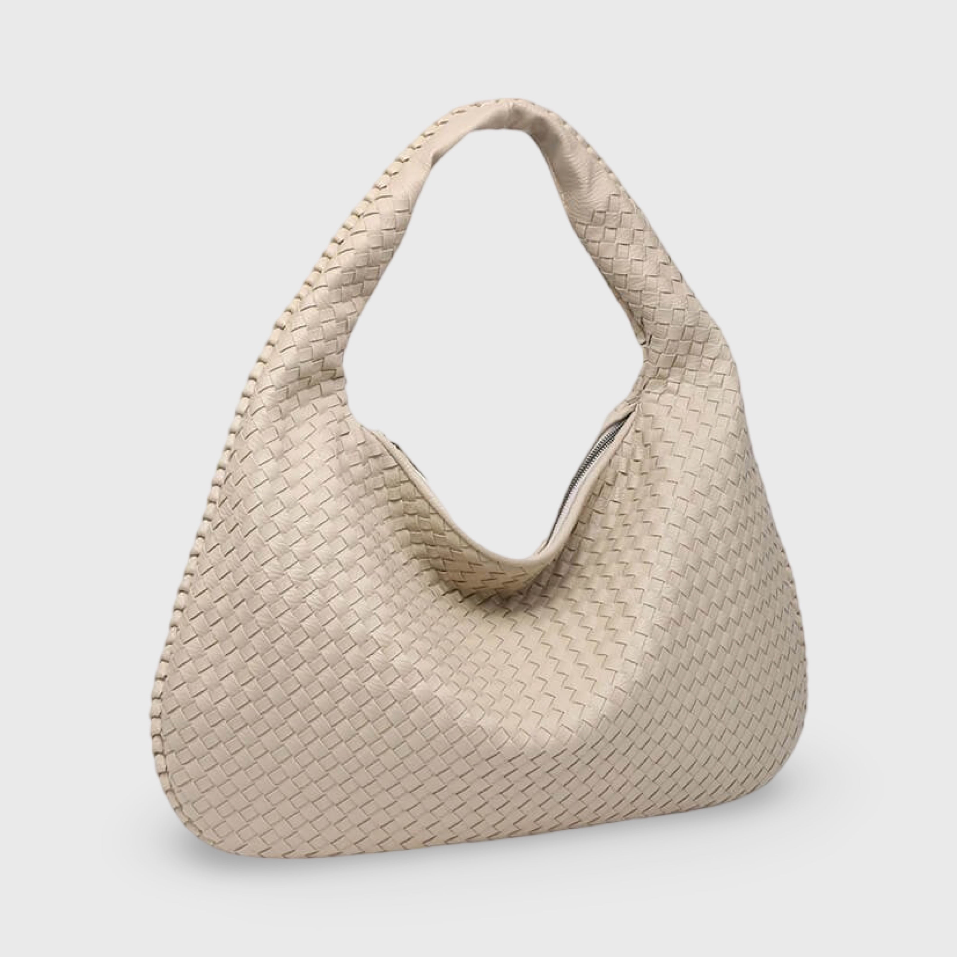 Coralena Borsa a Spalla Oversize - Bianco Panna