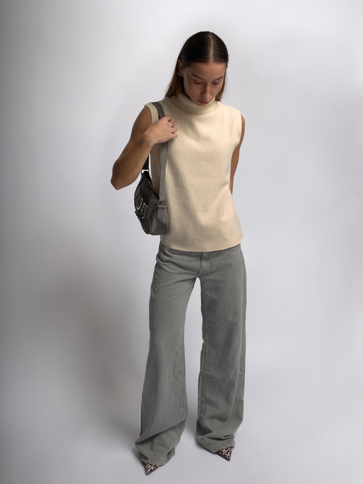 Zavelle Mini Borsa a Tracolla - Grigio