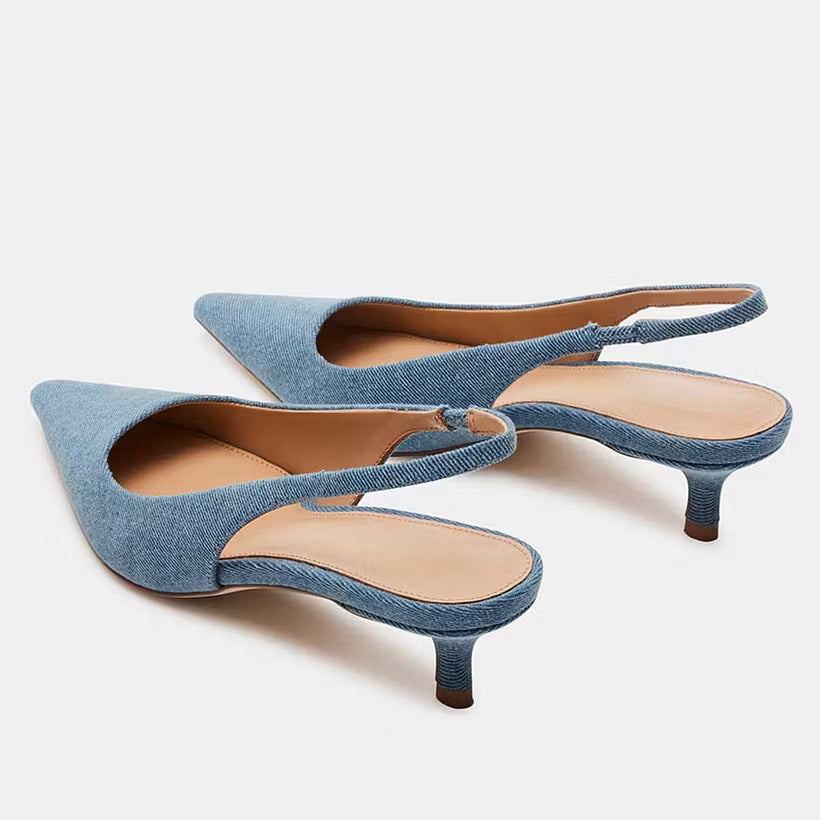 Zebrina Décolleté Slingback Tacco Kitten