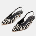 Zebrina Décolleté Slingback - Zebra