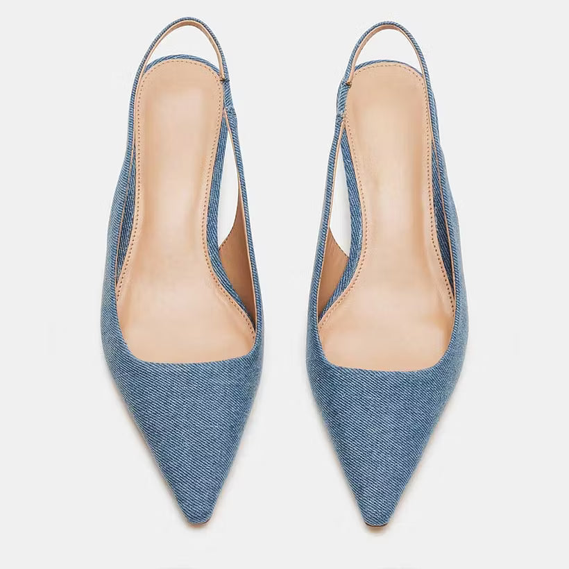 Zebrina Décolleté Slingback Tacco Kitten