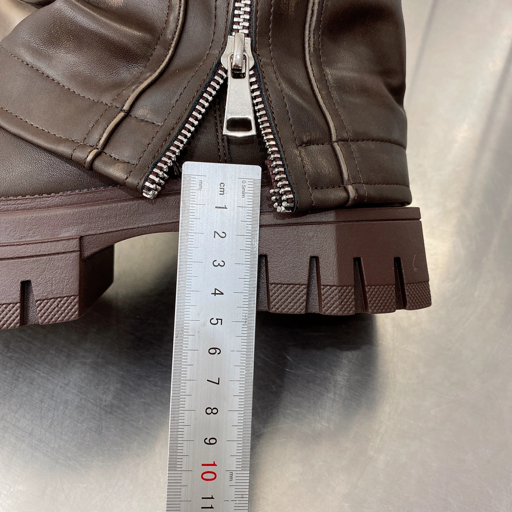 Marveena Stivale Platform con Risvolto
