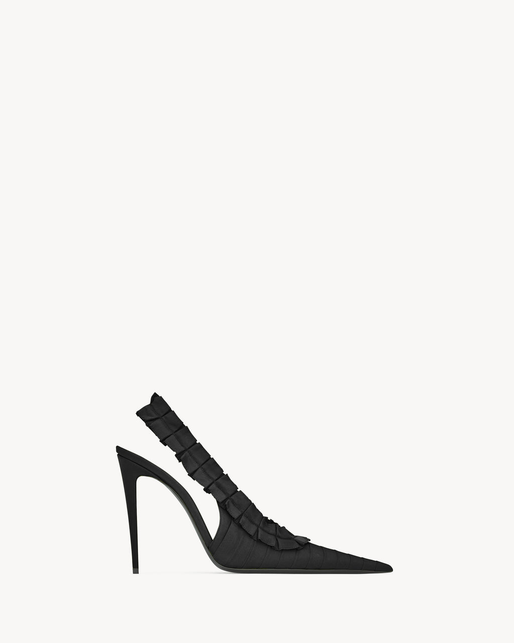 Madelina Décolleté Slingback in Seta - Nero