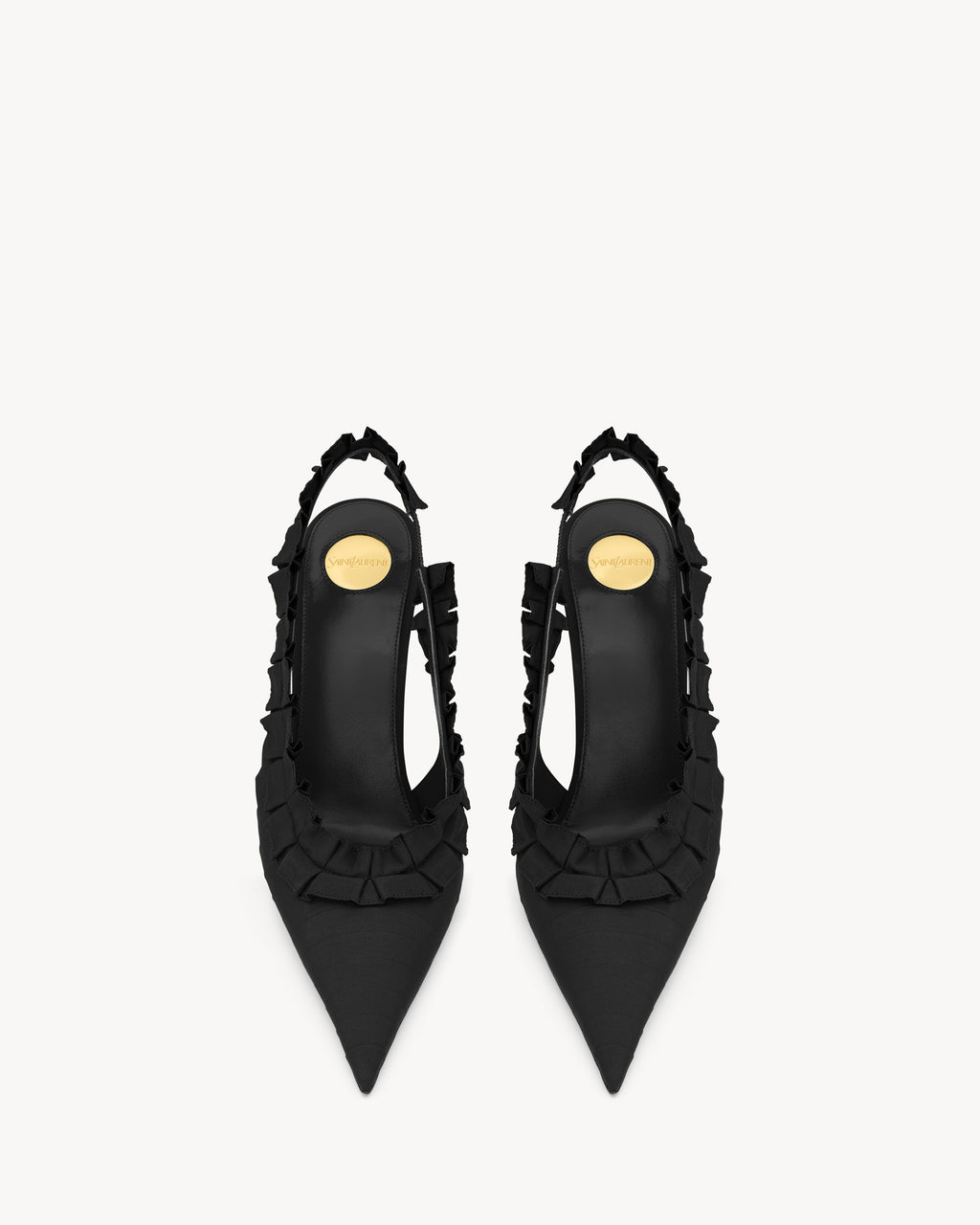 Madelina Décolleté Slingback in Seta - Nero