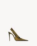 Madelina Décolleté Slingback in Seta - Cuba Gold