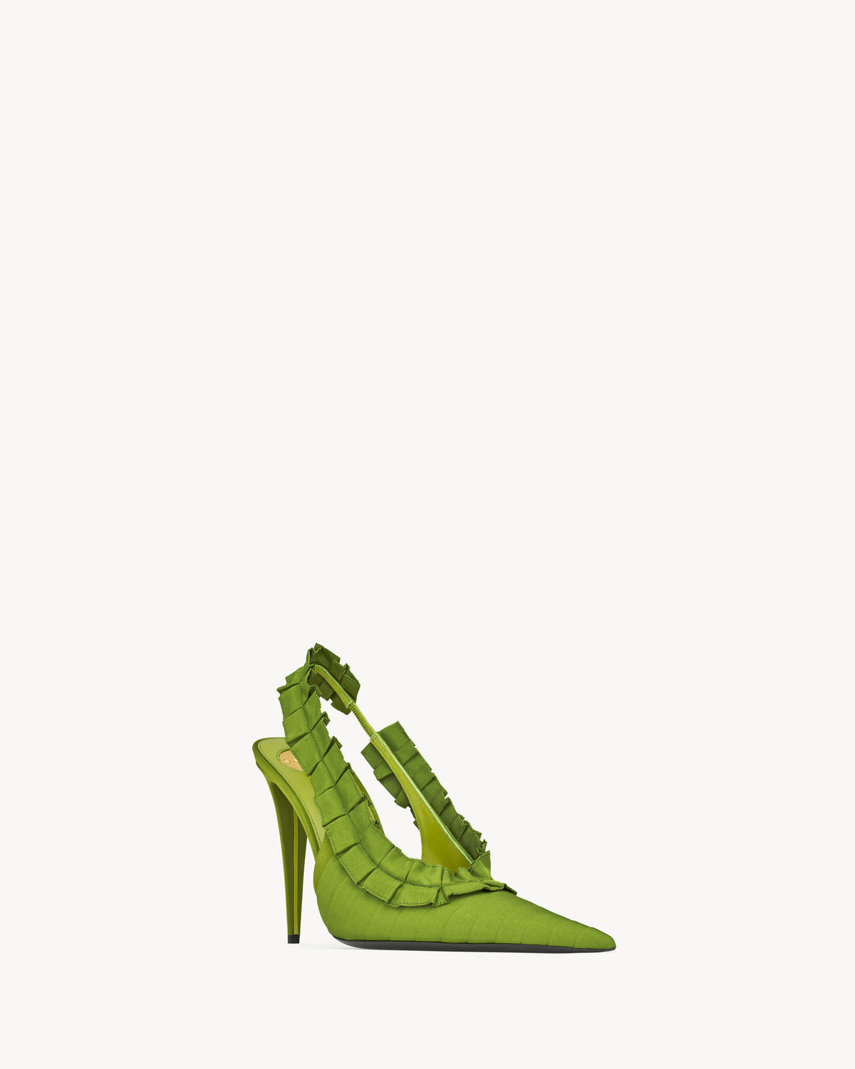 Madelina Décolleté Slingback in Seta - Verde
