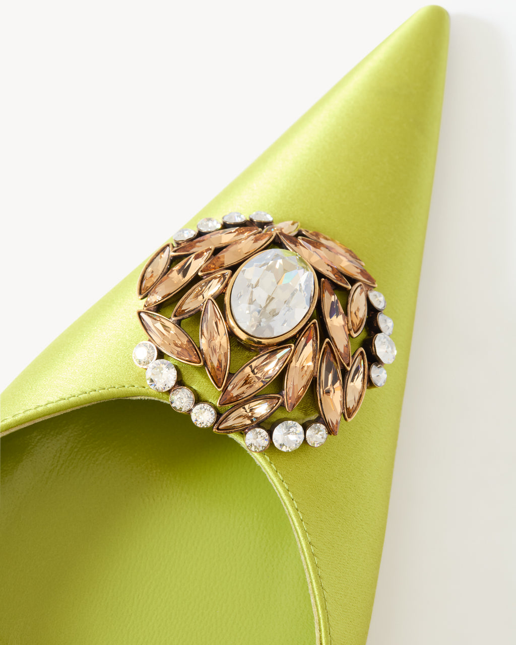 Cosmara Mule con Cristalli - Verde Lime