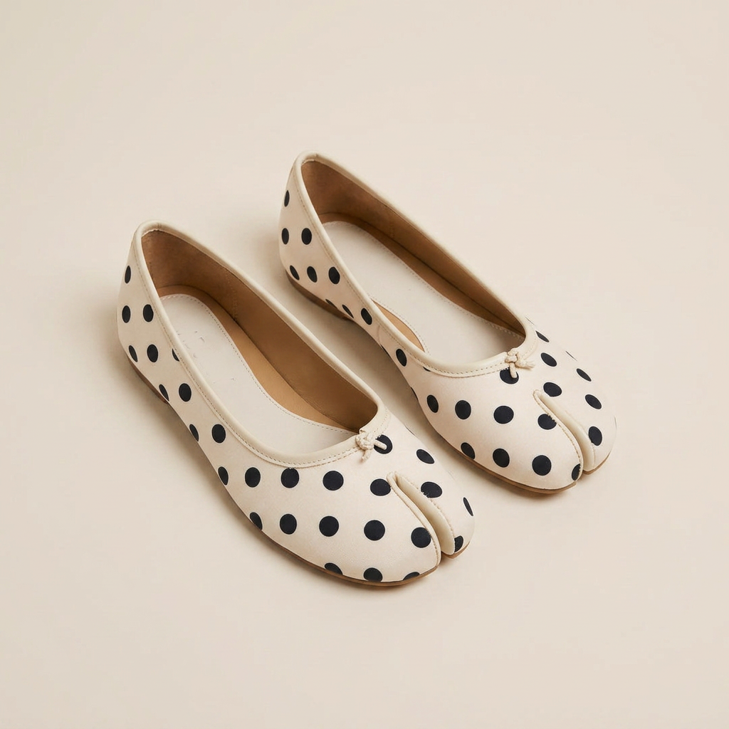 Renelia Ballerina a Pois - Bianco