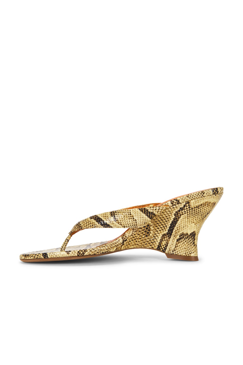 Novia Sandalo Infradito con Zeppa - Pitone Creamsicle