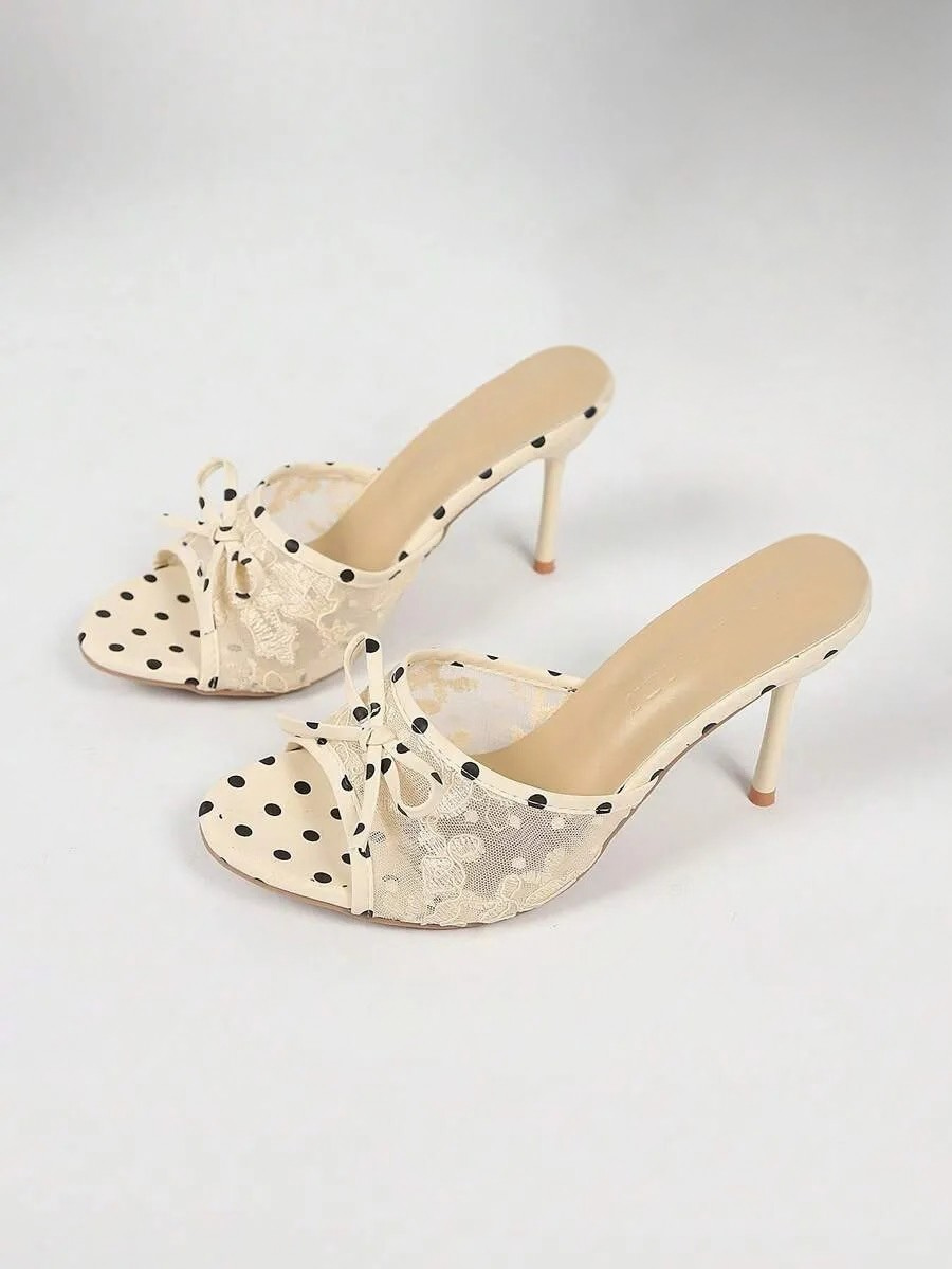 Merletta Mule in Pizzo a Pois