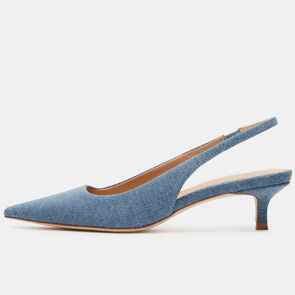 Zebrina Décolleté Slingback Tacco Kitten