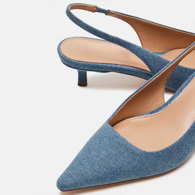 Zebrina Décolleté Slingback Tacco Kitten