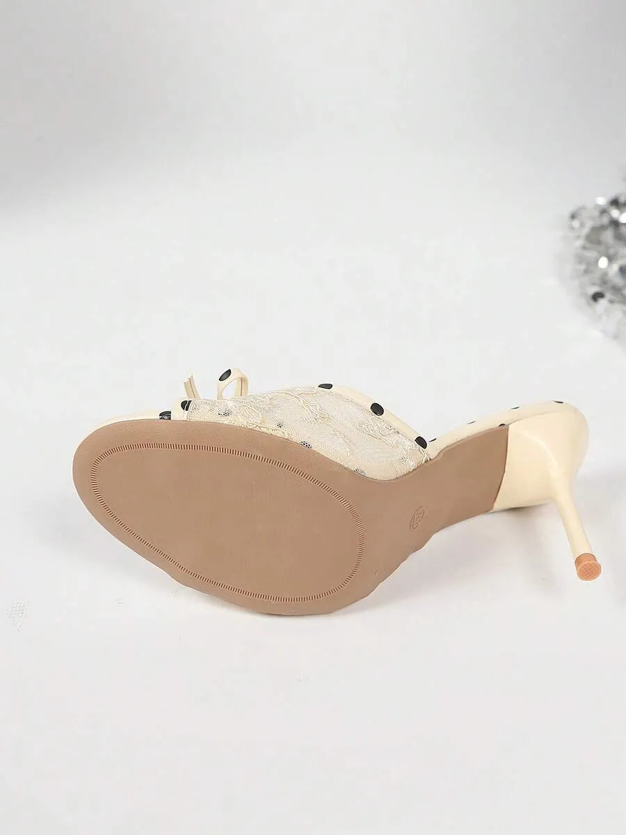 Merletta Mule in Pizzo a Pois