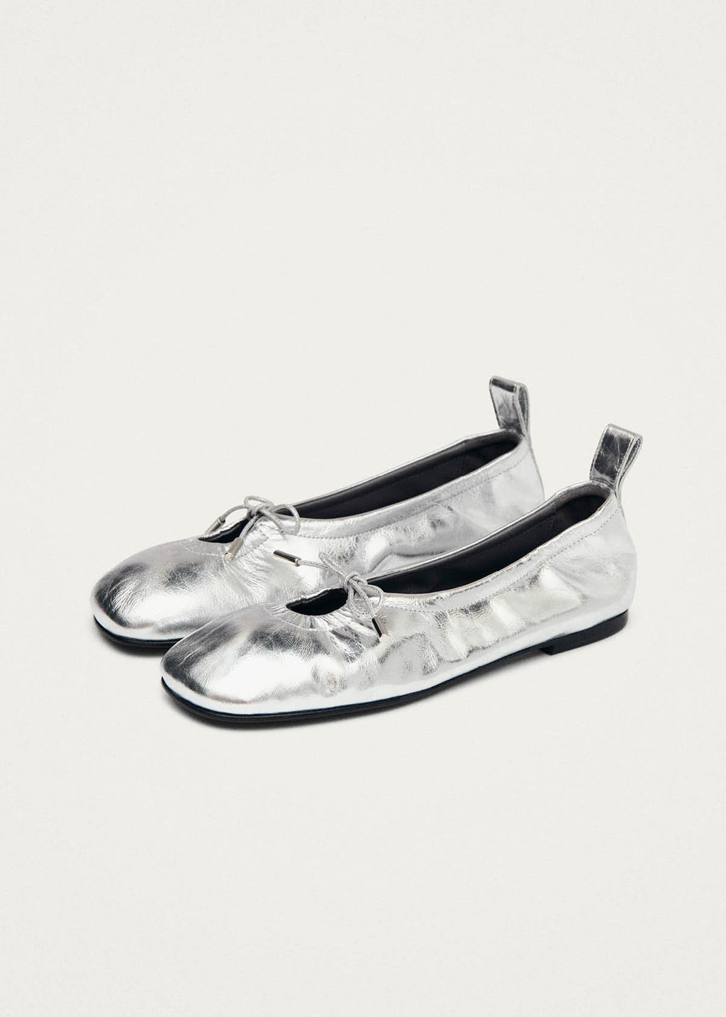 Rosalinda Ballerina Elastica Metallizzata - Argento
