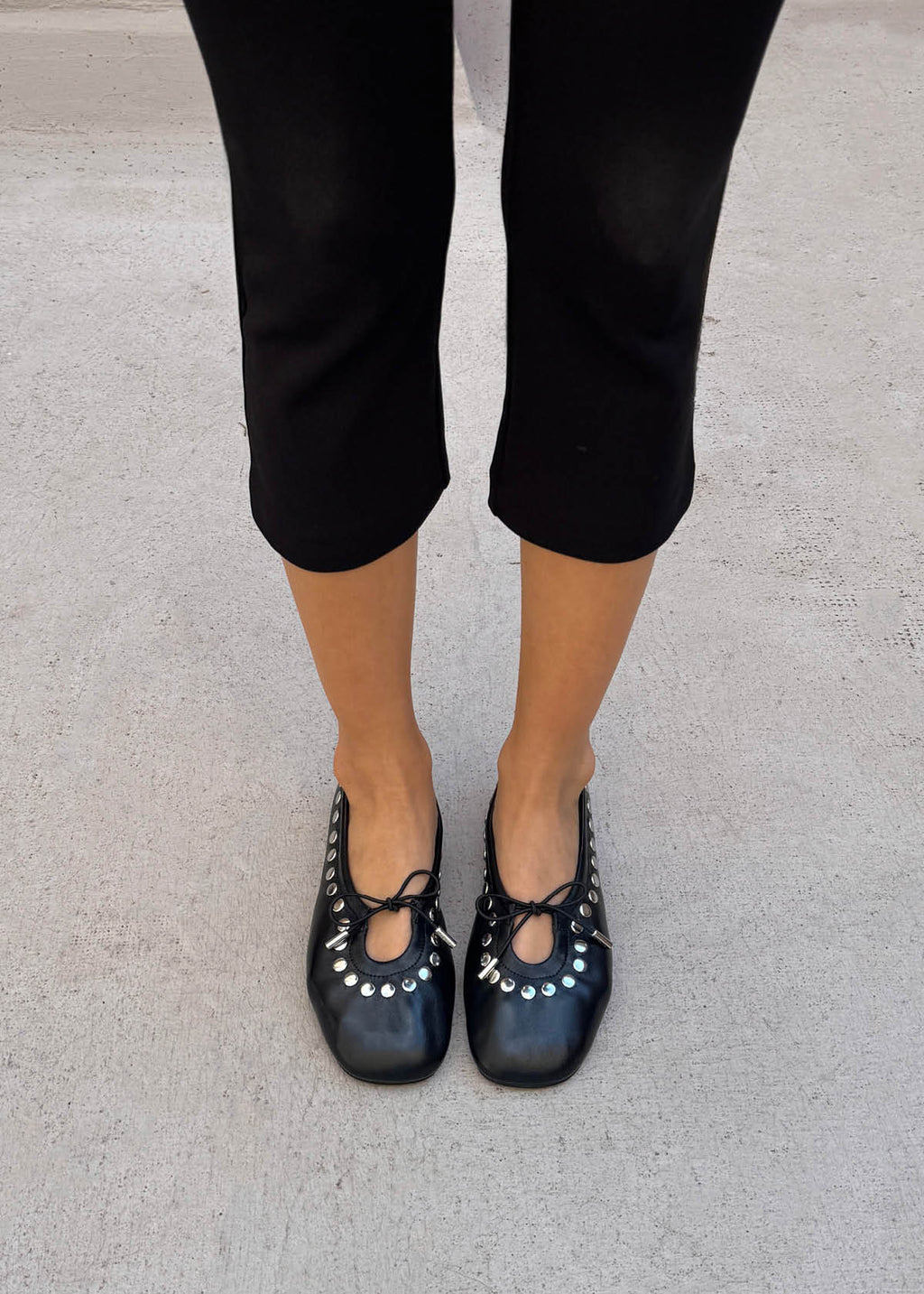 Selvin Ballerina con Borchie - Nero